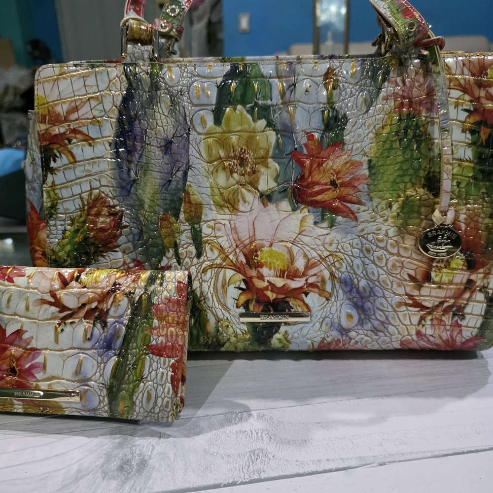 Brahmin Floral Multicolor Women's Bag and Wallet Set